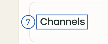 The stepper’s only label on a phone, “Channels”, framed.
