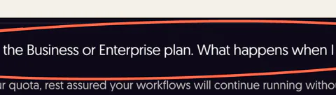 The FAQ question on quotas, which names only Business and Enterprise, ringed.